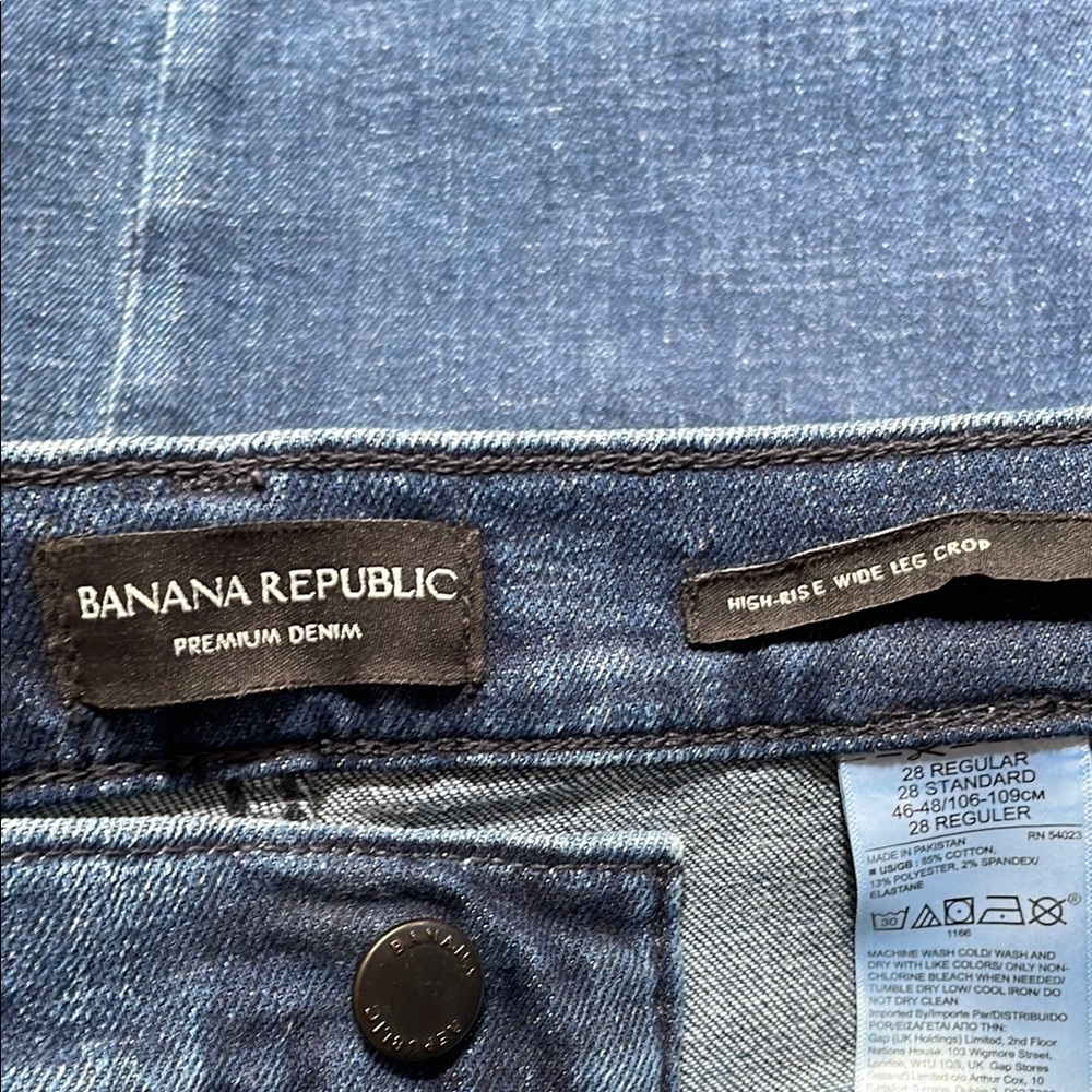Banana Republic High-Rise Wide Leg Jeans - Blue
